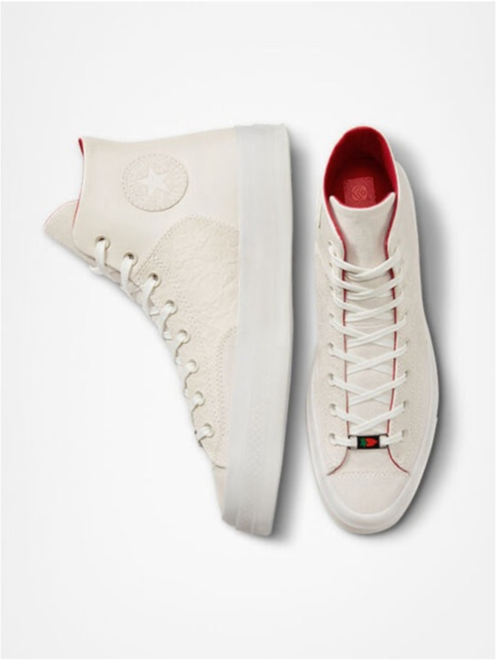 Converse Chuck 70 Marquis Year of the Rabbit Sneakers Sz 5 Egret/Red/White EUC - Picture 2 of 15